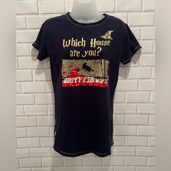 HARRY POTTER black shirt sleeve women shirt/size S - Picture 1 of 7